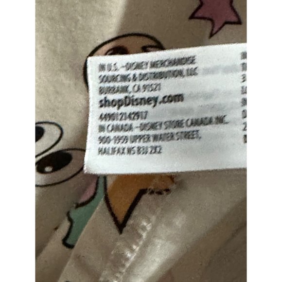 Disney size 2X Chip & Dale chipmunks cream v neck long sleeve top-part of a set - Picture 5 of 11